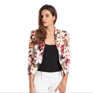 Guess Marciano Malibu Hawaiian Floral Blazer Top